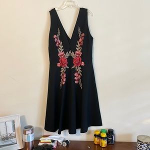 Black rose dress